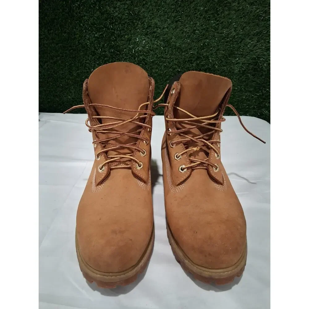 Timberland 6 Inch Premium Waterproof Boots Wheat Nubuck 10061 Men's Size 9.5 M